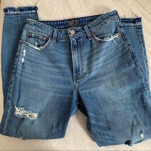 High-waisted skinny jeans